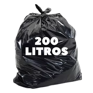 Saco Lixo Preto 200 Litros Extra Reforçado 0,7grt  50 Un 