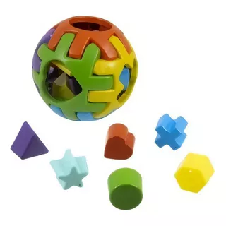 Brinquedo Didático Educativo De Encaixar Forma Bola P Baby Cor Colorido