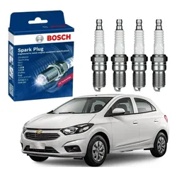  Jogo Velas Bosch Onix 1.0 8v Spe Flex 2016 A 2019