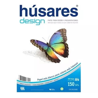 Resma Papel Husares Design A4 X100 Hojas 150gr Color Blanco