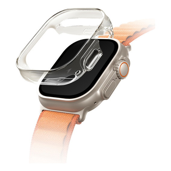 Protector Antigolpe Para Apple Watch Ultra 49 Mm - Marca Uniq - Modelo Garde - Transparente