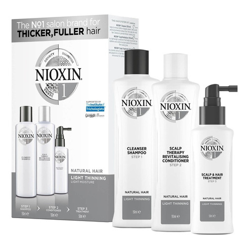 Nioxin Kit De 3 Pasos Sistema #1 300 Ml Anti Caída