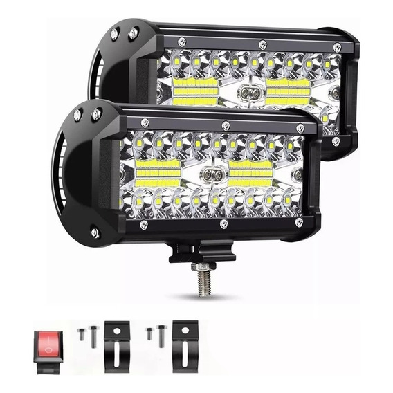 120w Faros Led Para Jeep/suv De 13200lm,1par,con Interruptor