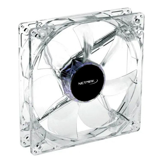 Cooler Fan 8 Cm C/luz Netmak Nm-8025-t Led Rojo