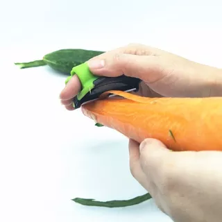 Cuchillo Pelador Rebanador Verduras Acero Inox Y Silicon