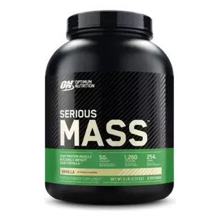 Suplemento Em Pó Optimum Nutrition  Mass Serious Mass Carboidratos Serious Mass Sabor  Baunilha Em Pote De 2.72kg