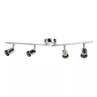 Spot Barra Inox  Bi-direccional 4 Luces Gu10