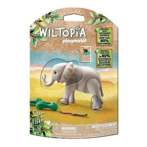 Figura Armable Playmobil Wiltopia Elefante Joven 5 Piezas 3+