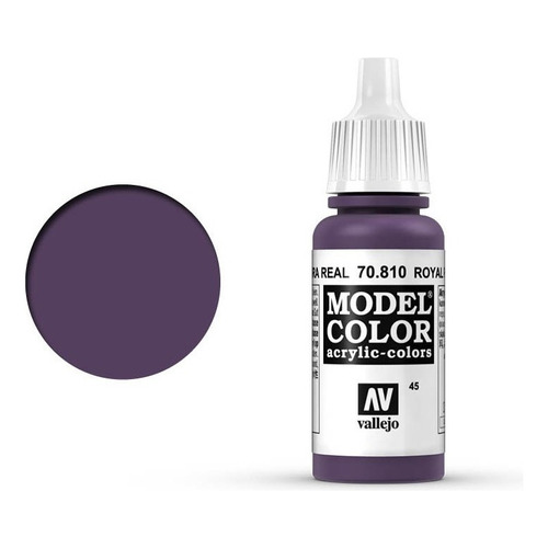 Vallejo Model Color 17ml Pintura Acrílica Color 45 Púrpura Real 70.810