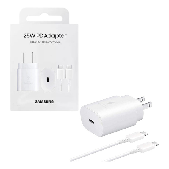 Cargador Original Samsung Galaxy A54 A34  25w Blanco C - C