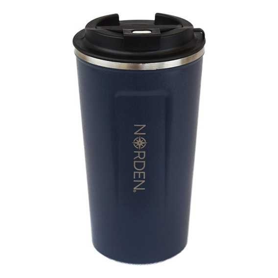 Botella Coffee Mug Sensor Temperatura 510 Ml Norden Color Azul Marino