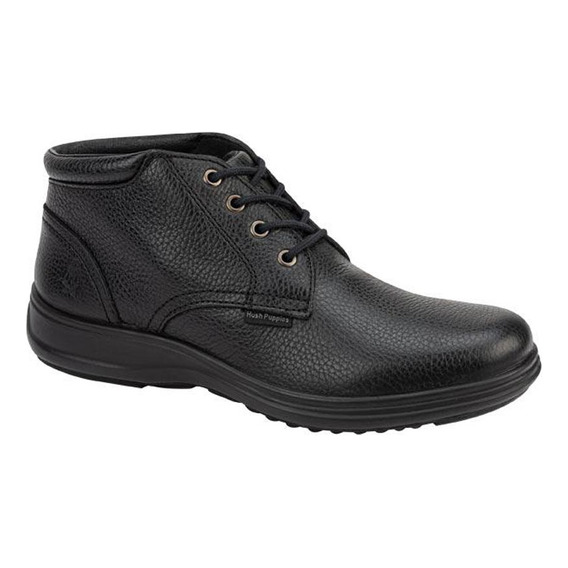 Botin Confort Agujeta Hush Puppies 2591 Black Para Hombre