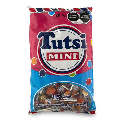 Tutsi Mini Pop Sabores Surtidos 115 Pz