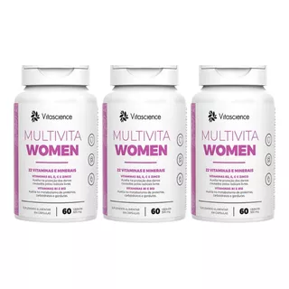 3x Multivita Women Saúde Resultados Rápidos Contra Menopausa