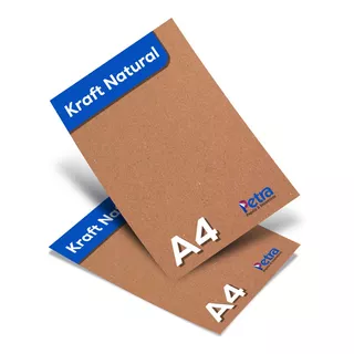 Papel Kraft Natural - Tam. A4 - 240g/m² - Com 100 Folhas