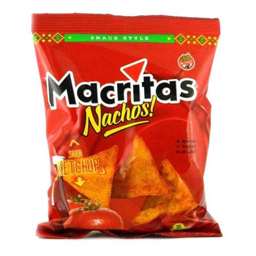 Nuevos! Nachos Macritas Sabor Ketchup 70g Snack Sin Tacc