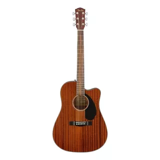 Guitarra Electroacústica Fender Classic Design Cd-60sce All-mahogany Para Diestros Nogal Brillante