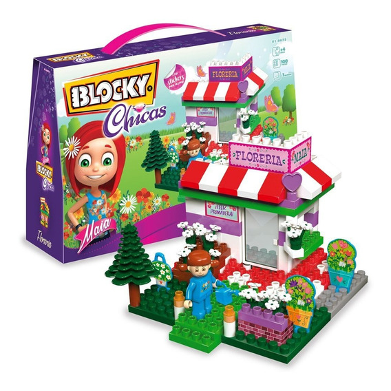 Bloques Para Construir. Blocky Chicas Florería 100 Piezas