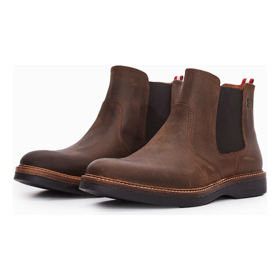 Bota De Cuero Marron Clup Hombre Boating