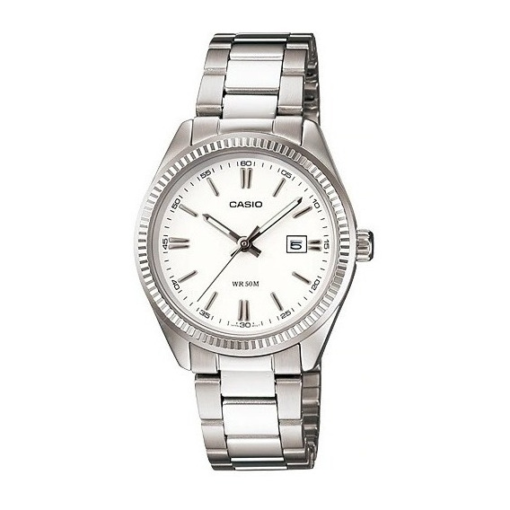 Reloj Para Mujer Casio Ltp_1302d_7a1v Plateado Color del fondo Blanco