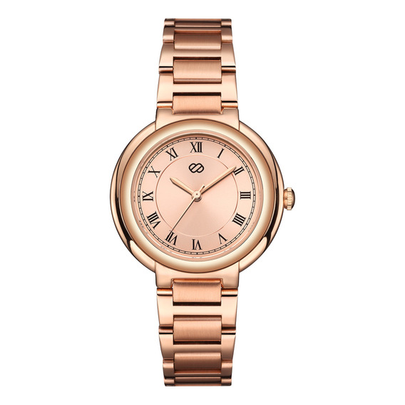 Reloj De Pulsera Enso Para Mujer Moda Original Casual Dama Color de la correa Oro Rosa