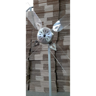 Ventilador De Techo Acero 4 Palas Transparente Y Led 18w Tg