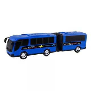 Ônibus Metropolitano Articulado Miniatura Brinquedo Cor Diversos