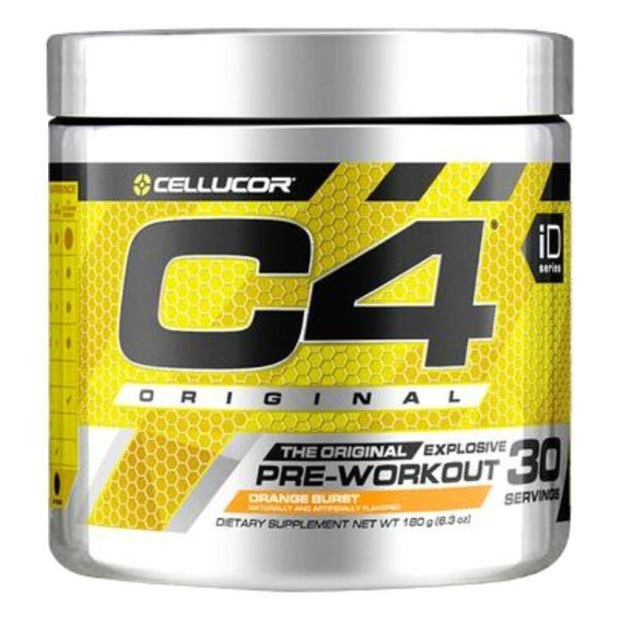 Suplemento en polvo Cellucor  C4 Original aminoácido sabor orange burst en pote de 180g