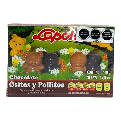 Chocolates Ositos Y Pollitos Laposse 448g 56 Pzas