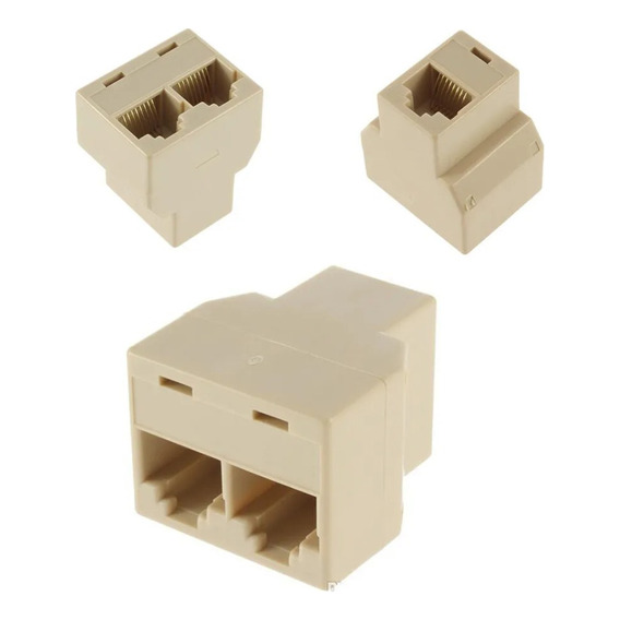 Splitter Divisor Red Rj45 / De 1 A 2 + 1 Cable De Red Corto