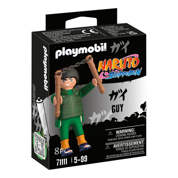 Figura Armable Playmobil Naruto Guy 8 Piezas 3