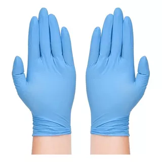 Guantes De Nitrilo Azul Caja 100 Unid. Tallas Xs S M L Xl