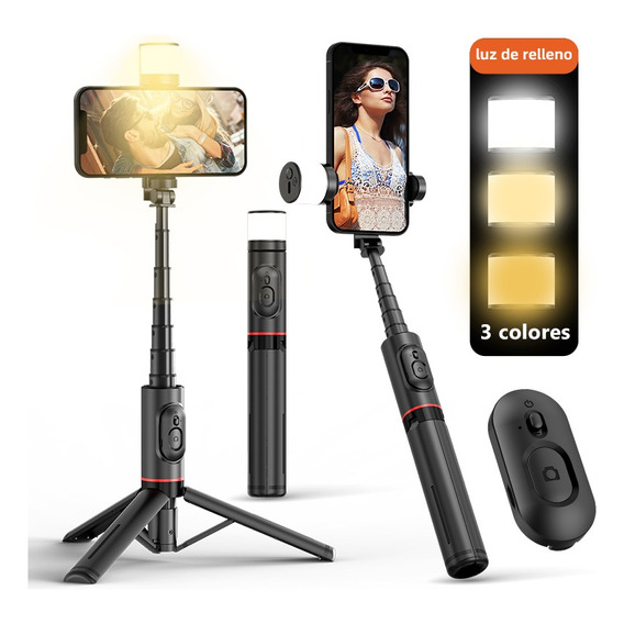 Selfies Stick Axnen Con Tripode Bluetooth Control Remoto Led