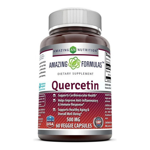 Quercetina 500mg (60 Cápsulas) Amazing Nutrition Quercetin Sabor N/A