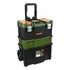 Carro Caja Herramientas Ruedas Desmontable Set Valija Bauker Verde Musgo