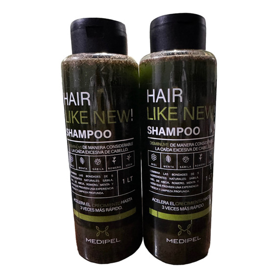 Dúo Shampoo Medipel 100 % Artesanal 1 Litro C/u