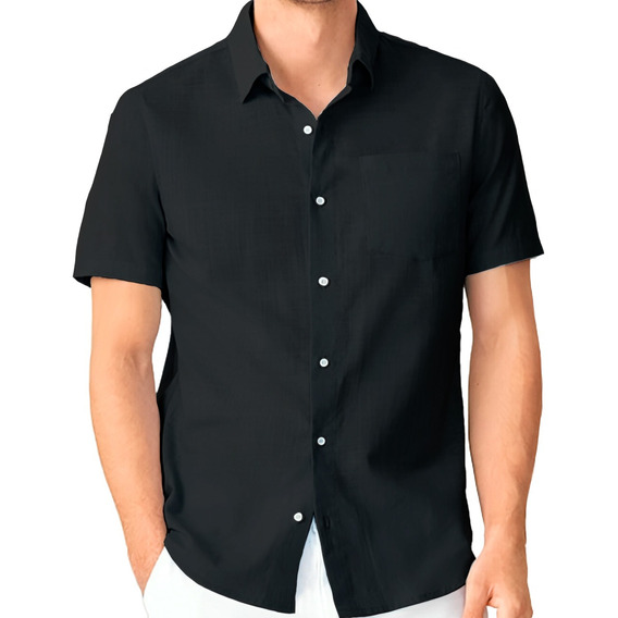 Camisa Para Hombre Slim Fit Strech Manga Corta Shendy Vendy