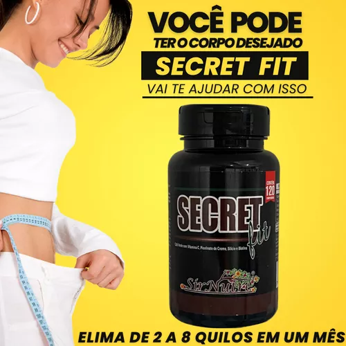 Emagrecedor Natural Secret Fit Com 120 Comprimidos.