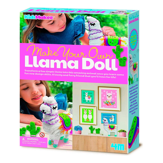 Juego Educativo 4m Manualidad En Diseño Muñeco Peluche Llama