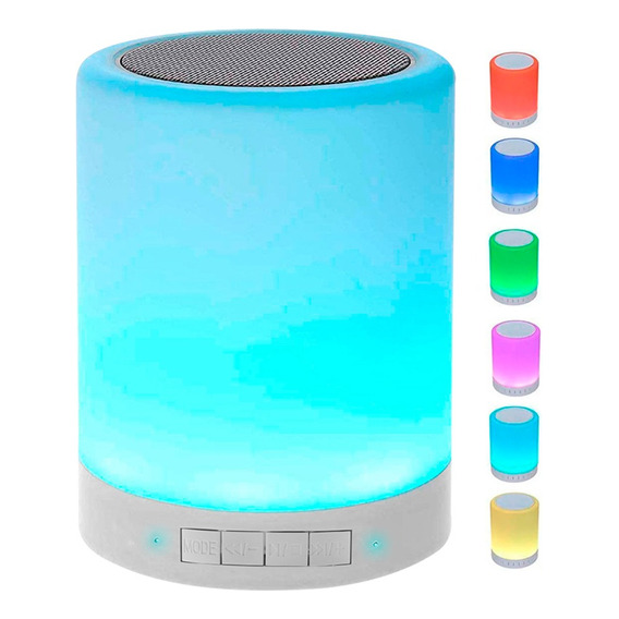 Parlante Lámpara Portátil Bluetooth Cambia De Color