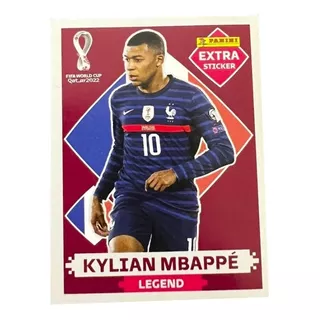 Estampa Messi Cr7 Neymar Mbappe Qatar22 Extra Sticker Rojo