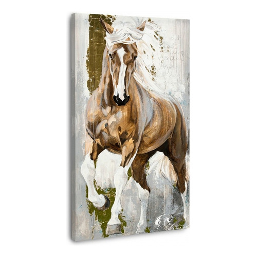 Canvas | Mega Cuadro Decorativo | Caballo Abstracto | 90x60