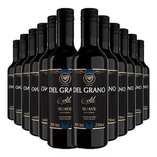 Mini Vinho Del Grano Tinto Suave 12x250ml