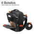 Mochila Urbana Hardley London Color Negro Diseño de la tela Liso 20L