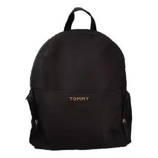 Mochila Tommy Hilfiger Preta 38x30x12 Cm