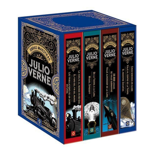 Julio Verne -0bras Maestras- 4 Volumenes, De Verne, Julio. Editorial Edimat Libros, Tapa Dura, Edición 1 En Español, 2023
