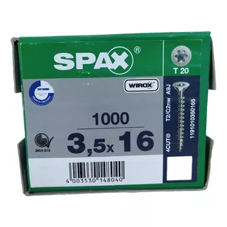 Tornillo Spax Universal 3.5 X 16 Con 1000 Piezas T20