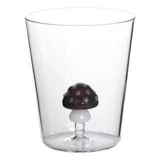 Vaso Elegante De Cristal Con Figura Hongo Para Café