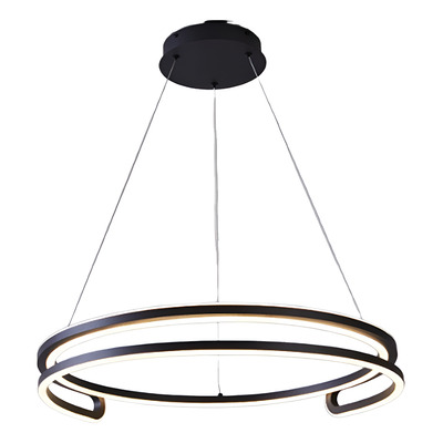 Colgante Led Black 46w Negro Deco Moderno 60cm Vig