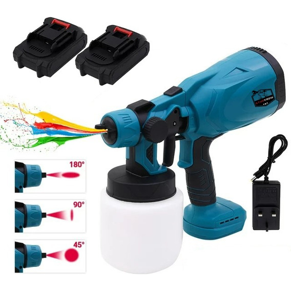 Pulverizador De Pintura Inalámbrico Portátil 800ml 550w